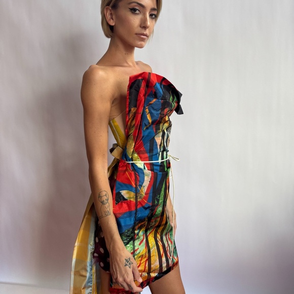 Vivienne Westwood 7,105$ !!! 2022 Andreas Kronthaler Silk Bus Stop Dress - Picture 1 of 16